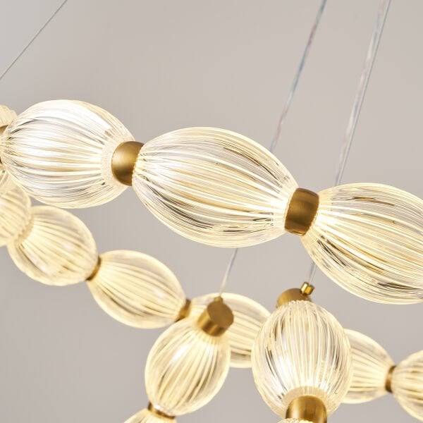 Aspen 2'li Yuvarlak 106 Watt Eskitme Sarkıt 3 Renkli Led Avize