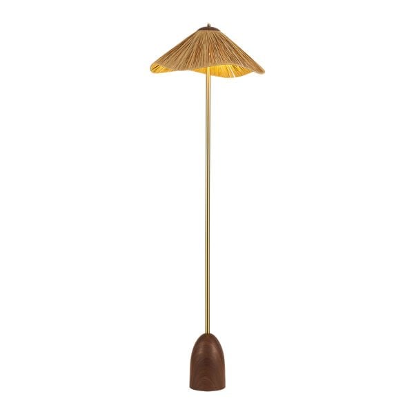 Bowde Eskitme Ahşap Modern Hasır Şapkalı Bohem Lambader