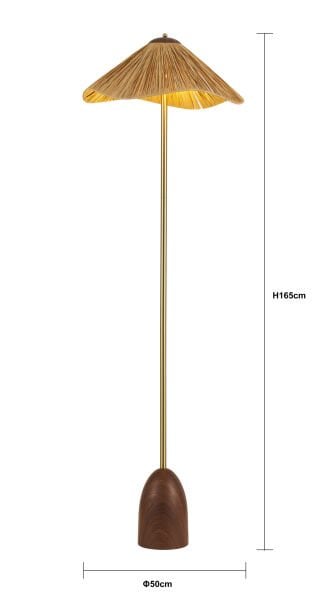 Bowde Eskitme Ahşap Modern Hasır Şapkalı Bohem Lambader