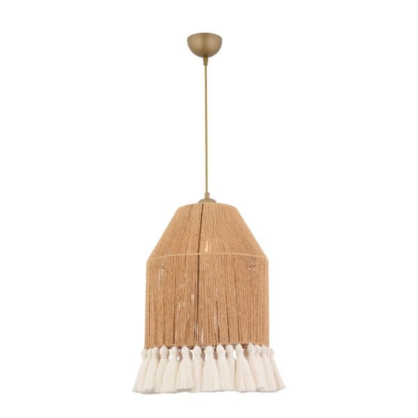 Macaron Tekli Hasır Makrome Desenli Bohem Tarzı Yatak Odası, Çocuk Odası, Koridor, Salon Sarkıt Avize