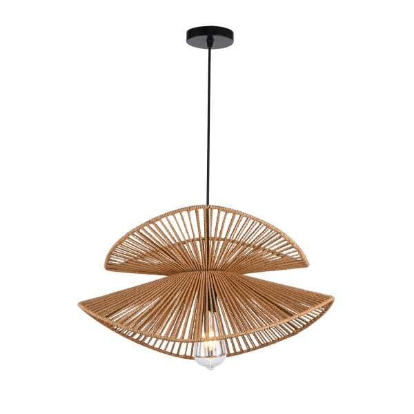 Reid 2 Katlı İpli Hasır Bohem Sarkıt Avize