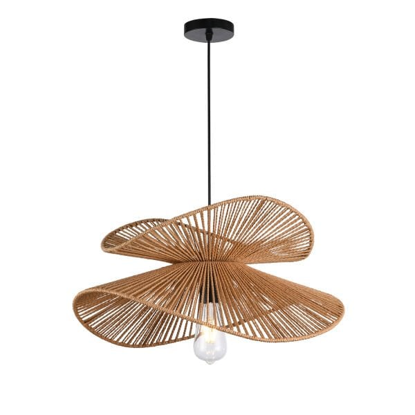 Reid 2 Katlı İpli Hasır Bohem Sarkıt Avize