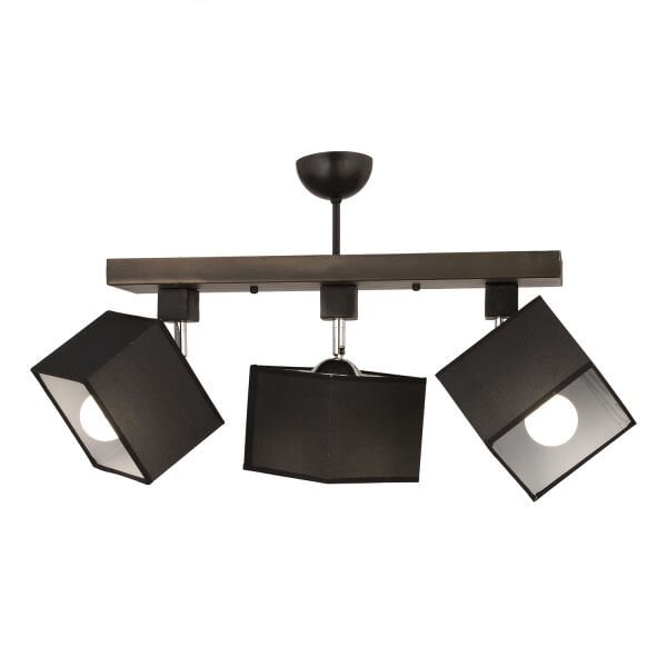 Grande 3Lü Siyah Modern Koridor Mutfak Salon Plafonyer Avize