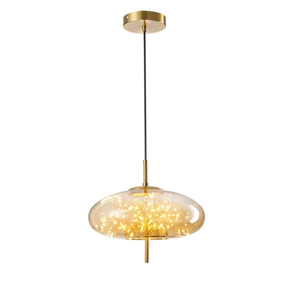 Zuna  10 Watt 3000K Eskitme Bal Camlı Tekli Peri Led Sarkıt Avize