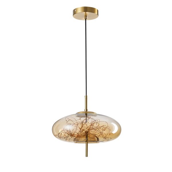 Zuna  10 Watt 3000K Eskitme Bal Camlı Tekli Peri Led Sarkıt Avize