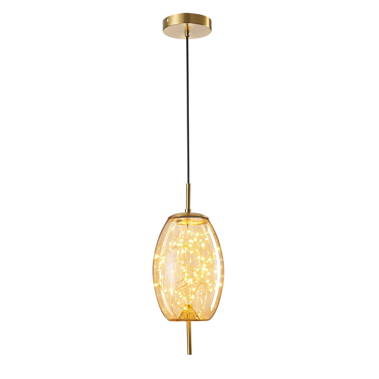 Jasper 10 Watt 3000K Eskitme Bal Camlı Tekli Peri Led Sarkıt Avize