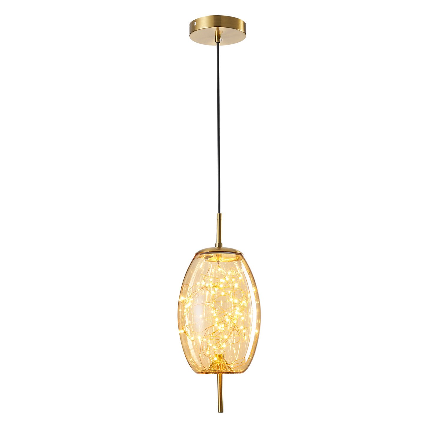 Jasper 10 Watt 3000K Eskitme Bal Camlı Tekli Peri Led Sarkıt Avize