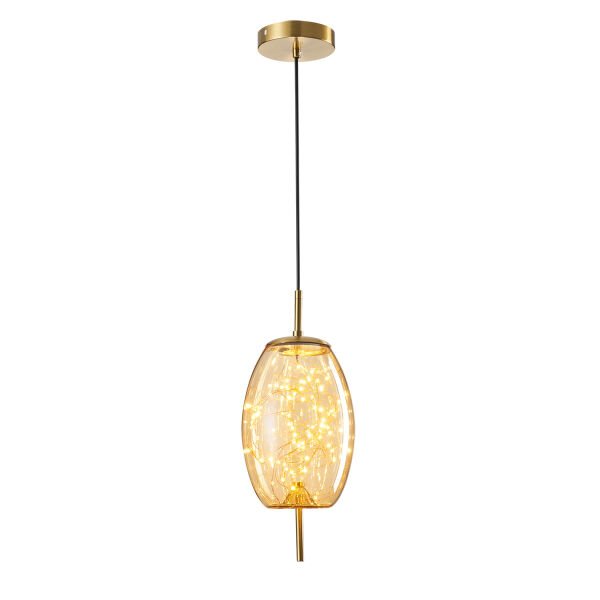 Jasper 10 Watt 3000K Eskitme Bal Camlı Tekli Peri Led Sarkıt Avize