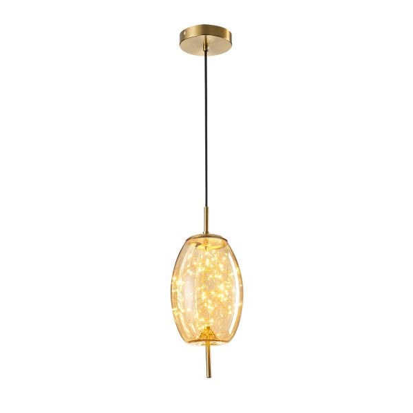 Jasper 10 Watt 3000K Eskitme Bal Camlı Tekli Peri Led Sarkıt Avize