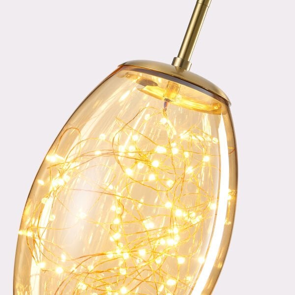 Jasper 10 Watt 3000K Eskitme Bal Camlı Tekli Peri Led Sarkıt Avize