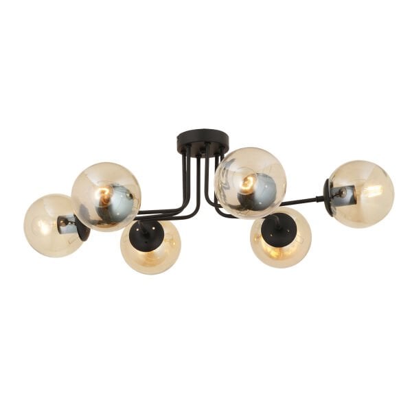 Tanyer 6Lı Siyah Modern Sarkıt Yatak odası Retro Salon Avize