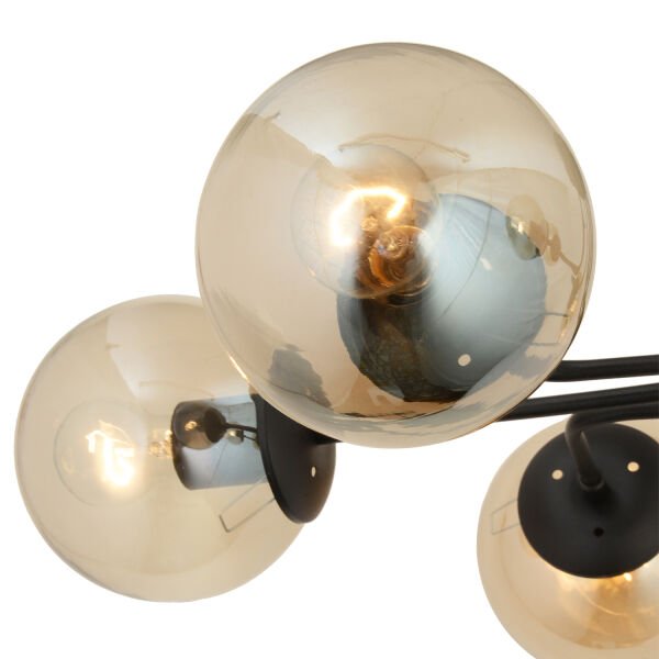 Tanyer 6Lı Siyah Modern Sarkıt Yatak odası Retro Salon Avize