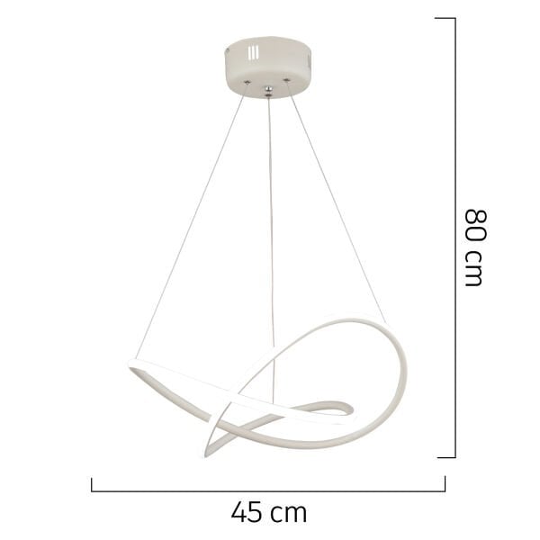 Belina Beyaz Sarkıt 48 Watt Sarkıt  Ofis Avizeleri 3 Renkli Ledli Modern Mutfak Banyo Led Salon Sarkıt Avize