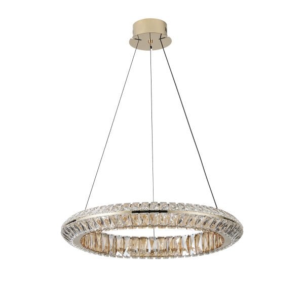 Kyler 60'lık Gold 90 Watt Kristalli 3 Renkli Led Sarkıt Avize