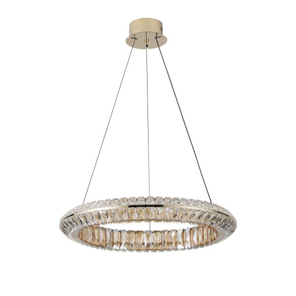 Kyler 60'lık Gold 90 Watt Kristalli 3 Renkli Led Sarkıt Avize