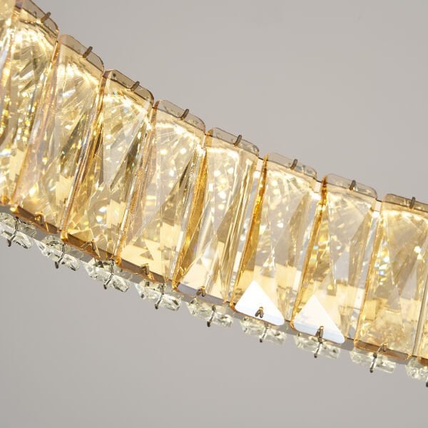 Kyler 60'lık Gold 90 Watt Kristalli 3 Renkli Led Sarkıt Avize