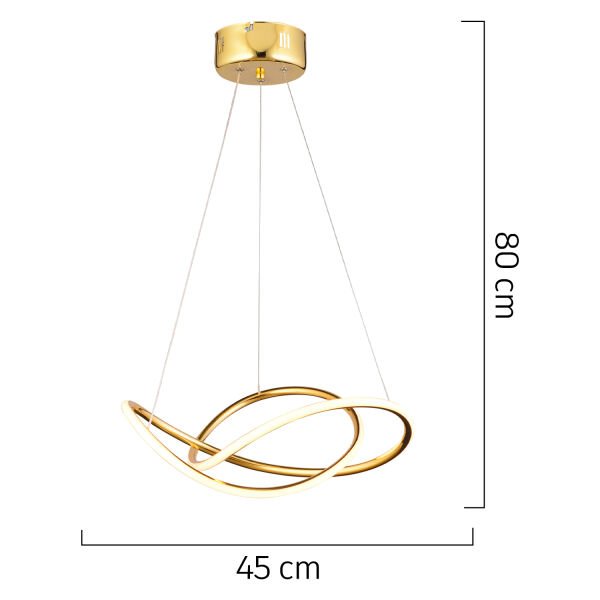 Belina Gold Sarkıt 48 Watt Sarkıt  Ofis Avizeleri 3 Renkli Ledli Modern Mutfak Banyo Led Salon Sarkıt Avize