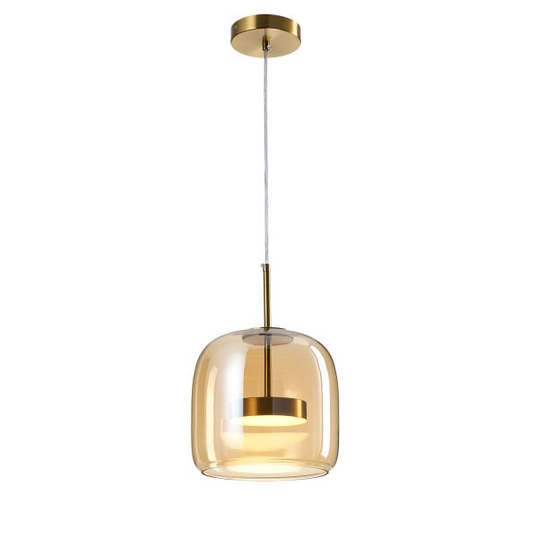 Brook 12 Watt 3000KEskitme Bal Camlı Tekli Led Sarkıt Avize