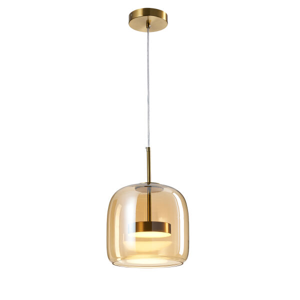 Brook 12 Watt 3000KEskitme Bal Camlı Tekli Led Sarkıt Avize