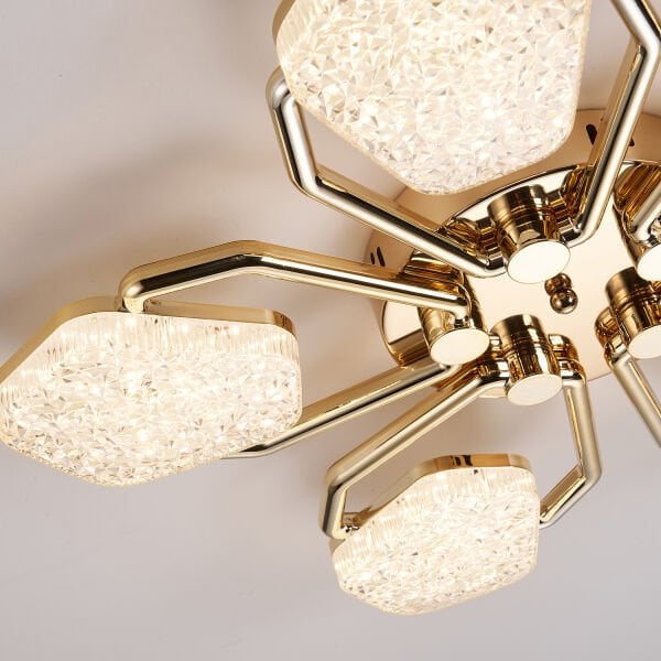 Matiz 5'li Gold 80 Watt Plafonyer 3 Renkli Led Avize