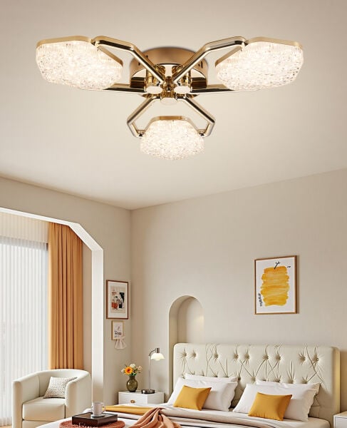 Matiz 3'lü Gold 48 Watt Plafonyer 3 Renkli Led Avize