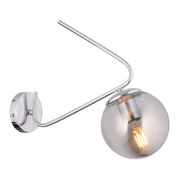 Mildred Tekli Krom Duvar Lambası Yatak Odası-Yatak Başı-Banyo İçin Modern Aplik