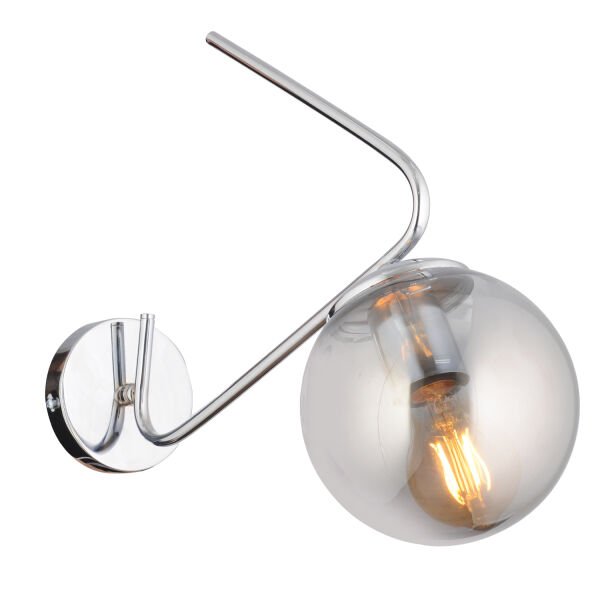 Mildred Tekli Krom Duvar Lambası Yatak Odası-Yatak Başı-Banyo İçin Modern Aplik