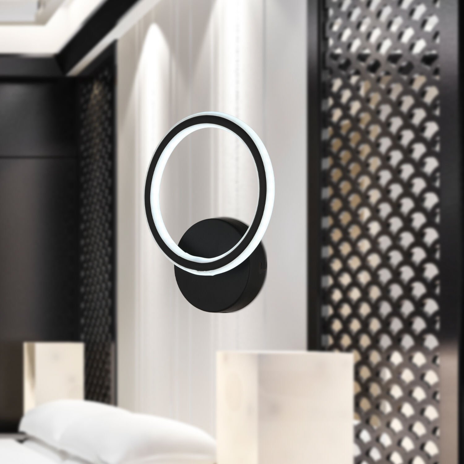 Besta Siyah 102 Watt Duvar Lambası Modern Tasarım Salon Led Aplik