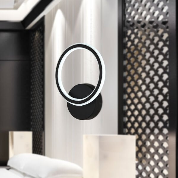 Besta Siyah 102 Watt Duvar Lambası Modern Tasarım Salon Led Aplik