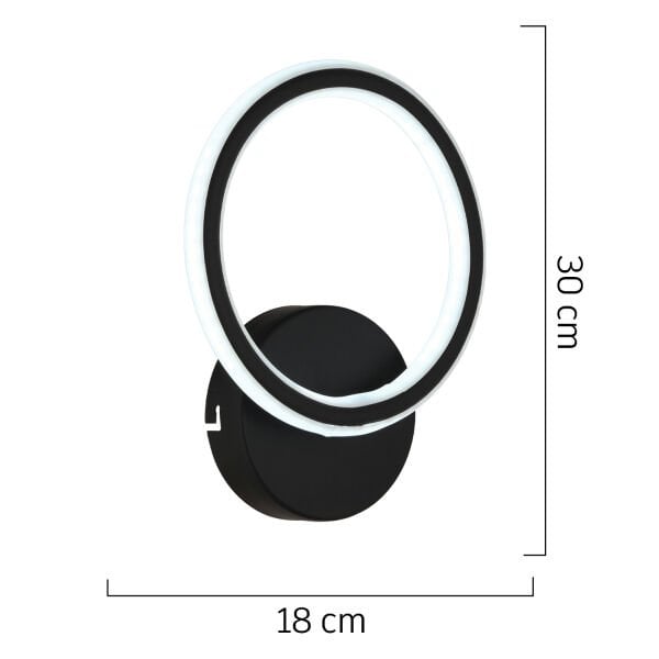 Besta Siyah 102 Watt Duvar Lambası Modern Tasarım Salon Led Aplik