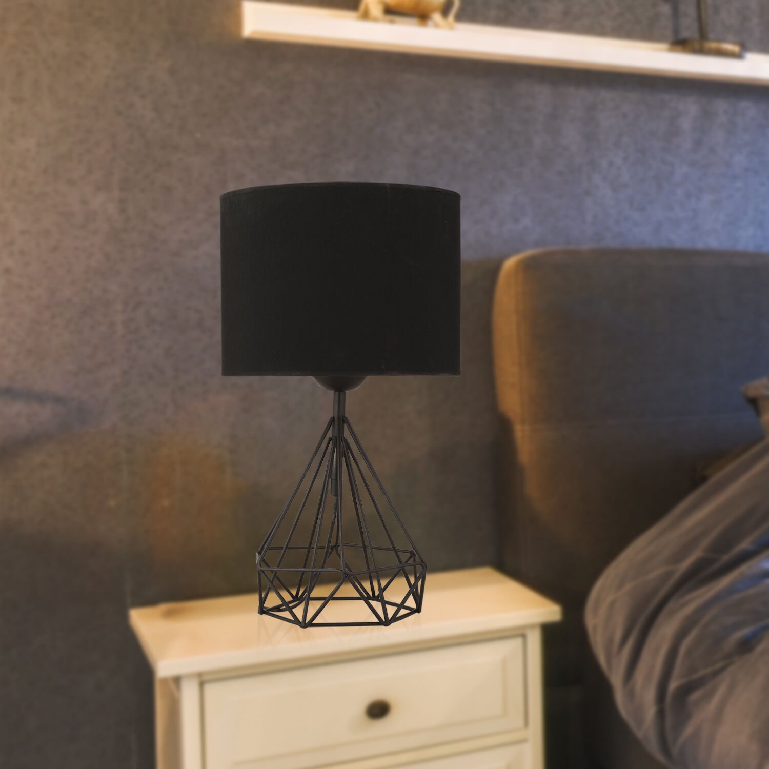 Bien Siyah Modern Tasarım Salon-Oturma Odası Retro Abajur
