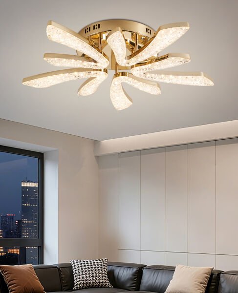 Quinn 10'lu Gold 80 Watt Plafonyer 3 Renkli Led Avize