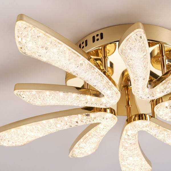 Quinn 10'lu Gold 80 Watt Plafonyer 3 Renkli Led Avize