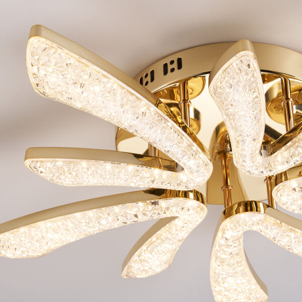 Quinn 10'lu Gold 80 Watt Plafonyer 3 Renkli Led Avize