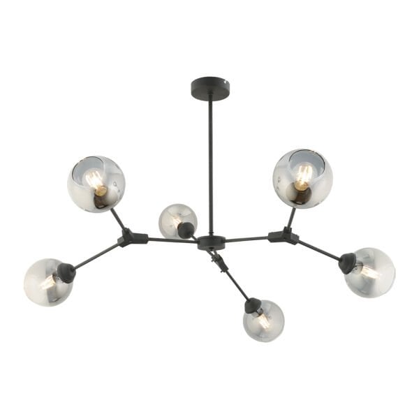 BÜRKE 6LI AVİZE SİYAH Modern Koridor Yatak Odası Salon Avize