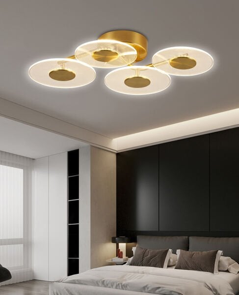 Callista 4'lü Gold 12 Watt Plafonyer 3 Renkli Led Avize