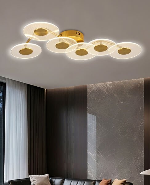 Callista 6'lı Gold 18 Watt Plafonyer 3 Renkli Led Avize