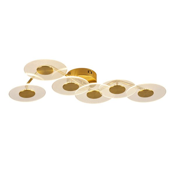 Callista 6'lı Gold 18 Watt Plafonyer 3 Renkli Led Avize
