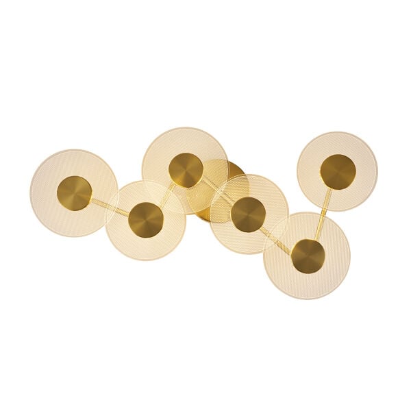 Callista 6'lı Gold 18 Watt Plafonyer 3 Renkli Led Avize