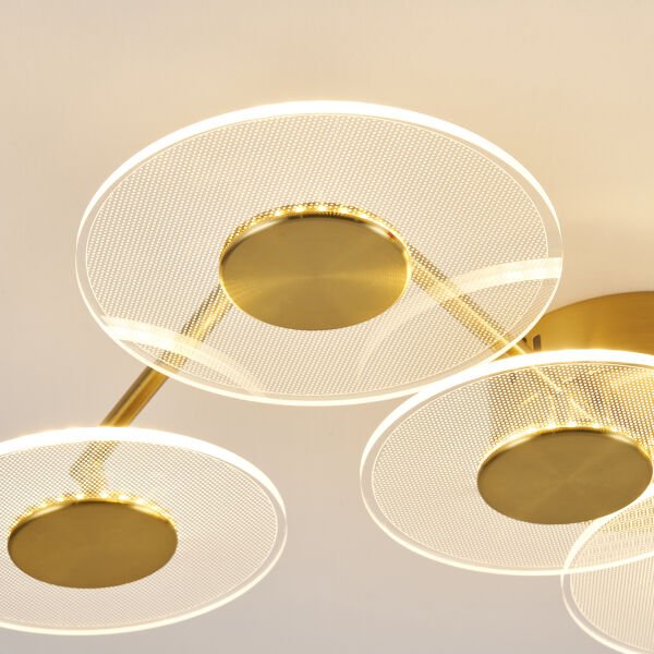 Callista 6'lı Gold 18 Watt Plafonyer 3 Renkli Led Avize