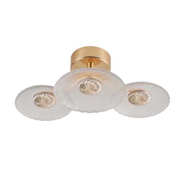 Darra 3'Lü Gold 9 Watt Plafonyer 3 Renkli Led Avize