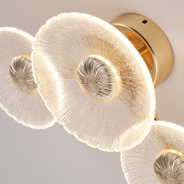 Darra 3'Lü Gold 9 Watt Plafonyer 3 Renkli Led Avize