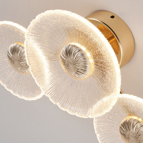 Darra 3'Lü Gold 9 Watt Plafonyer 3 Renkli Led Avize