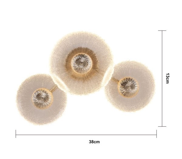 Darra 3'Lü Gold 9 Watt Plafonyer 3 Renkli Led Avize