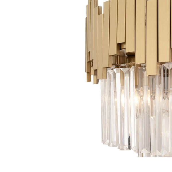 Navona Eskitme  Kristalli, Taşlı Modern Tasarım Kristal Salon Avize