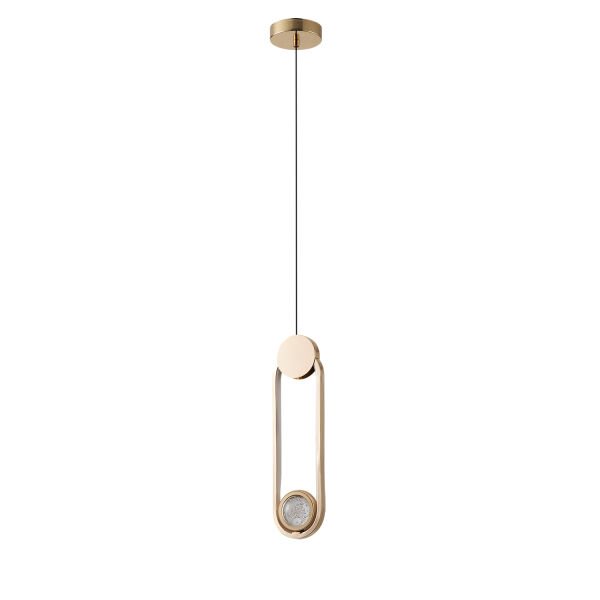 Beckett Tekli 12 Watt Gold Sarkıt 3 Renkli Led Avize