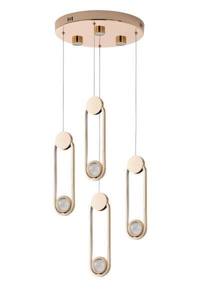 Beckett 4'lü Kristal Top Başlıklı Gold Sarkıt Led Avize