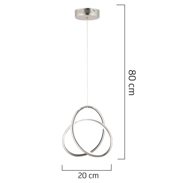 Castle Krom Sarkıt 30 Watt Sarkıt 3 Renkli Ledli Modern Mutfak Banyo Led Salon Sarkıt Avize