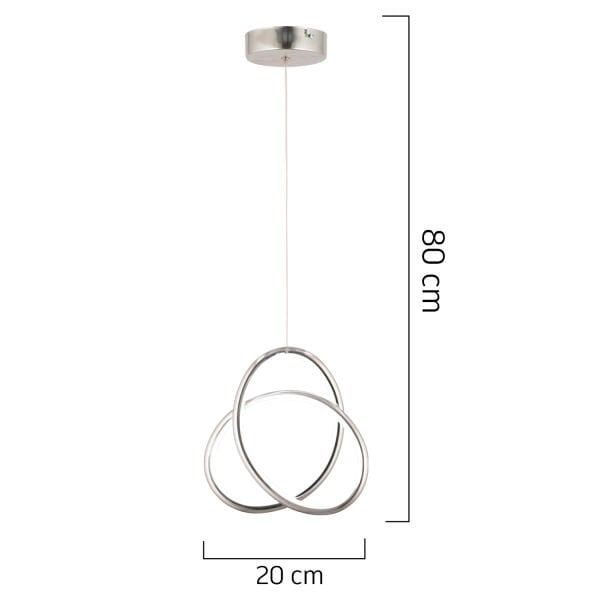 Castle Krom Sarkıt 30 Watt Sarkıt 3 Renkli Ledli Modern Mutfak Banyo Led Salon Sarkıt Avize