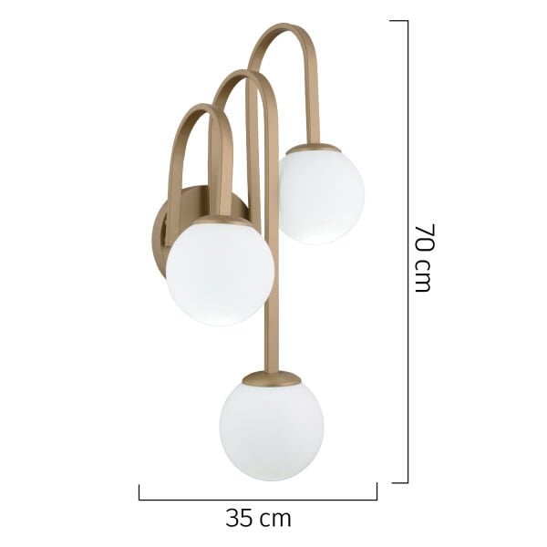 Joren 3'lü Yatak Odası-Yatak Başı, Cafe,Restoran için Duvar Lambası Tasarım Modern Aplik